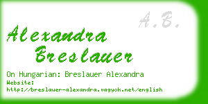 alexandra breslauer business card